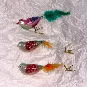 Vintage Bird Ornaments